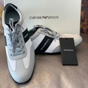 Emporio Armani Men's Calfskin Leather Shoes -New